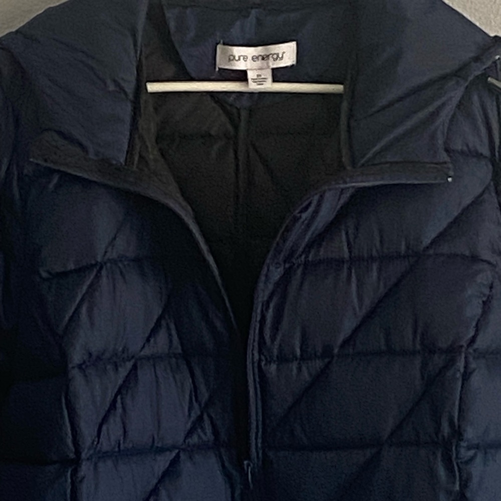 Pure Energy Dark Blue Puffer Jacket - Picture 2 of 4